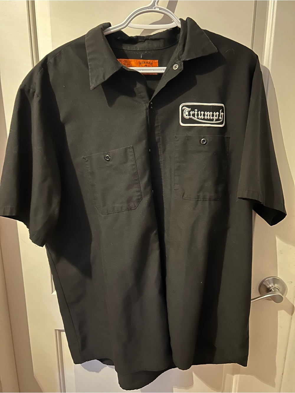 Triumph Men's Black RedKap Short-Sleeve Work Shirt - XL